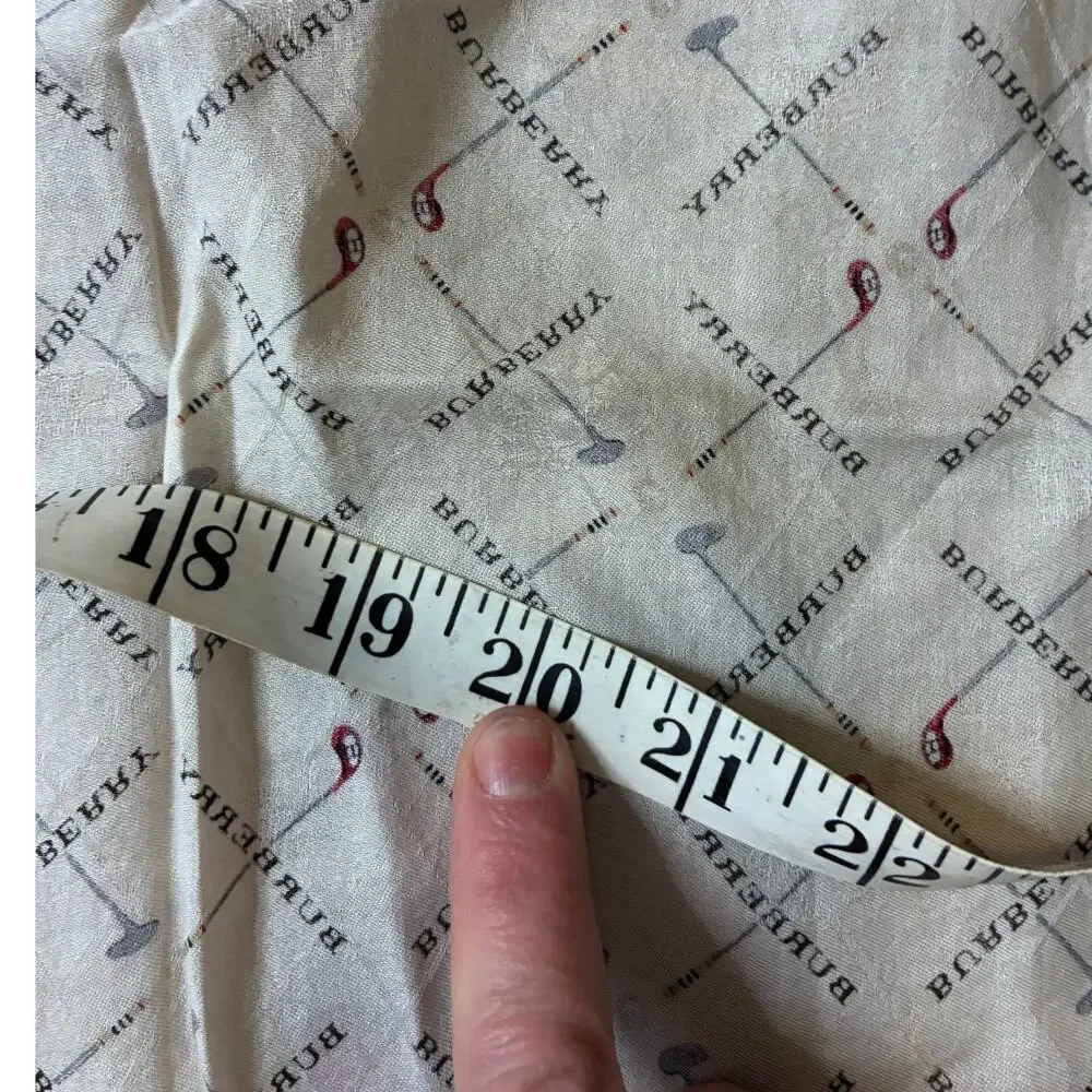 Burberry Handkerchief Pocket Square Scarf Golf Club Pattern 20in - Picture 8 of 8